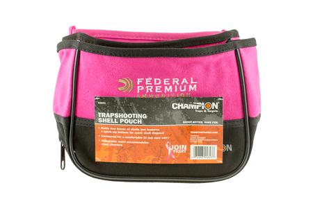 TRAPSHOOTING DOUBLE SHELL POUCH PINK NYLON CAPACITY 2 BOXES WAIST MOUNT