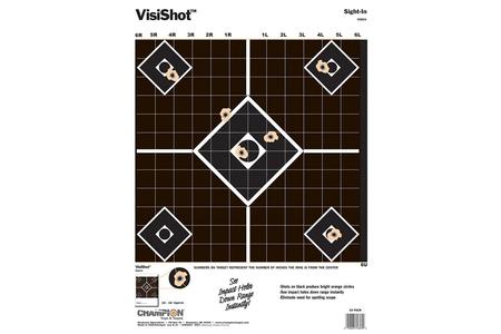 VISISHOT SIGHT-IN 5-DIAMOND PAPER HANGING PISTOL/RIFLE 13X18 INCH