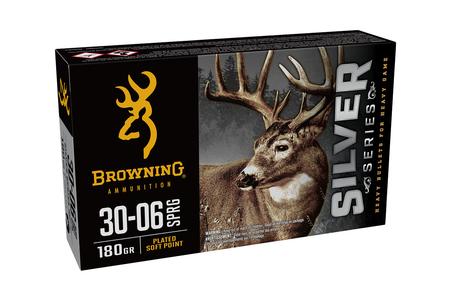 BROWNING AMMUNITION 30-06 Springfield 180 gr Plated Soft Point Silver Series 20/Box