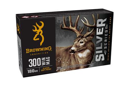 Browning 300 Win Mag 180 gr Plated Soft Point Silver Series 20/Box