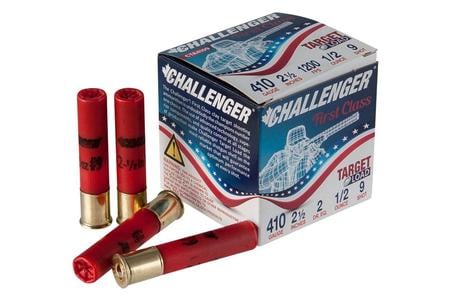 CHALLENGER AMMO 410 Bore 2-1/2 inch 1/2 oz #9 Shot First Class 25/Box