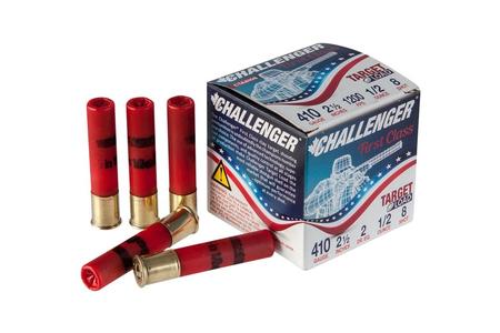 CHALLENGER AMMO 410 Bore 2-1/2 inch 1/2 oz #8 Shot First Class 25/Box