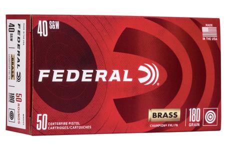 FEDERAL AMMUNITION 40SW 180 gr FMJ Champion Training 50/Box