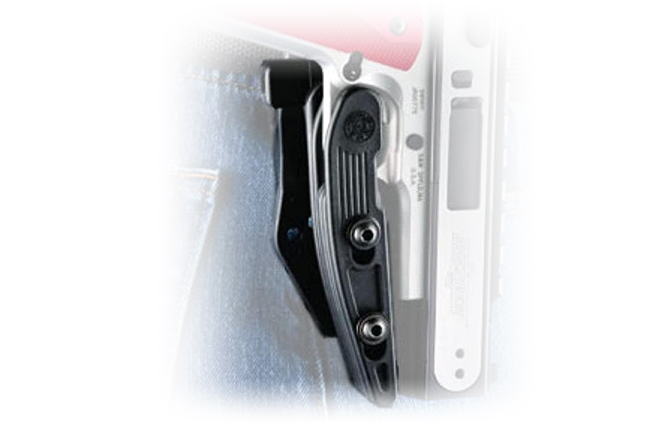 Hogue PowerSpeed OWB Black Polymer Belt Clip Fits Semi-Auto Ambidextrous Hand
