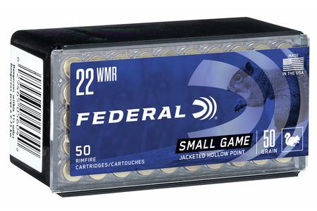 FEDERAL AMMUNITION 22 WMR 50 gr Jacketed Hollow Point Small Game 50/Box