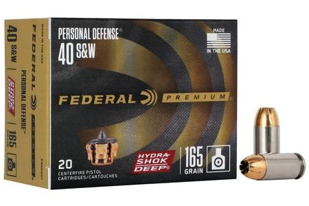 Federal 40SW 165 gr Jacketed Hollow Point Hydra Shok Deep 20/Box
