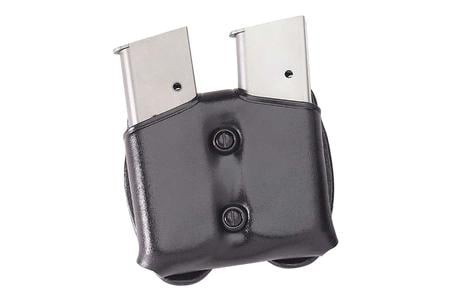 CDM MAG CARRIER DOUBLE BLACK LEATHER BELT LOOP