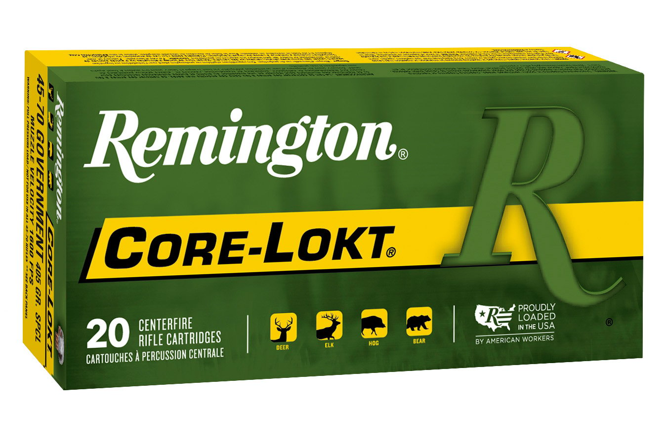 REMINGTON 45-70 GOVT (FULL PRESSURE) 405GR CORE-LOKT SP