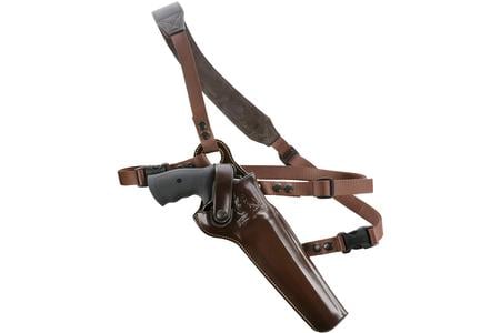  KODIAK CHEST HOLSTER HAVANA BROWN LEATHER SHOLDER STRAP, TORSO STRAP