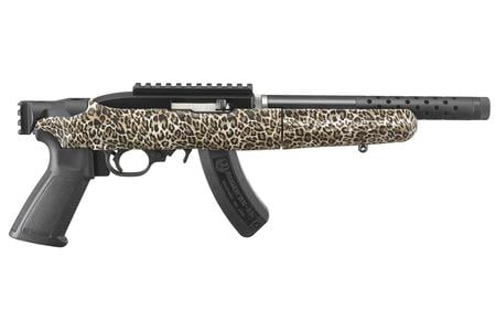 RUGER 22 Charger Lite 22 LR Rimfire Pistol with Leopard Camo Stock