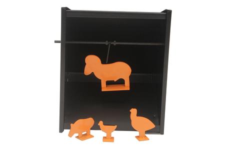 PELLET TRAP STEEL ORANGE TARGET AIRGUN METAL SILHOUETTE/PAPER TARGETS