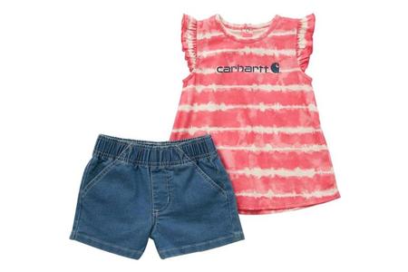 TODDLER GIRLS SS SHIRT AND DENIM SHORT SET