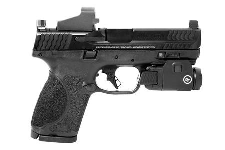 SMITH AND WESSON MP9 M2.0 9mm Compact Optic Ready Pistol with Crimson Trace Red Dot and Rail Master Tactical Light