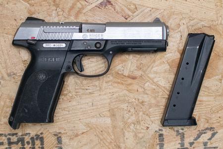 RUGER SR45 45 ACP Police Trade-In Pistol with Stainless Slide