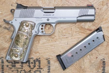 KIMBER 1911 Stainless LW 45ACP Police Trade-In Pistol with Custom Grips