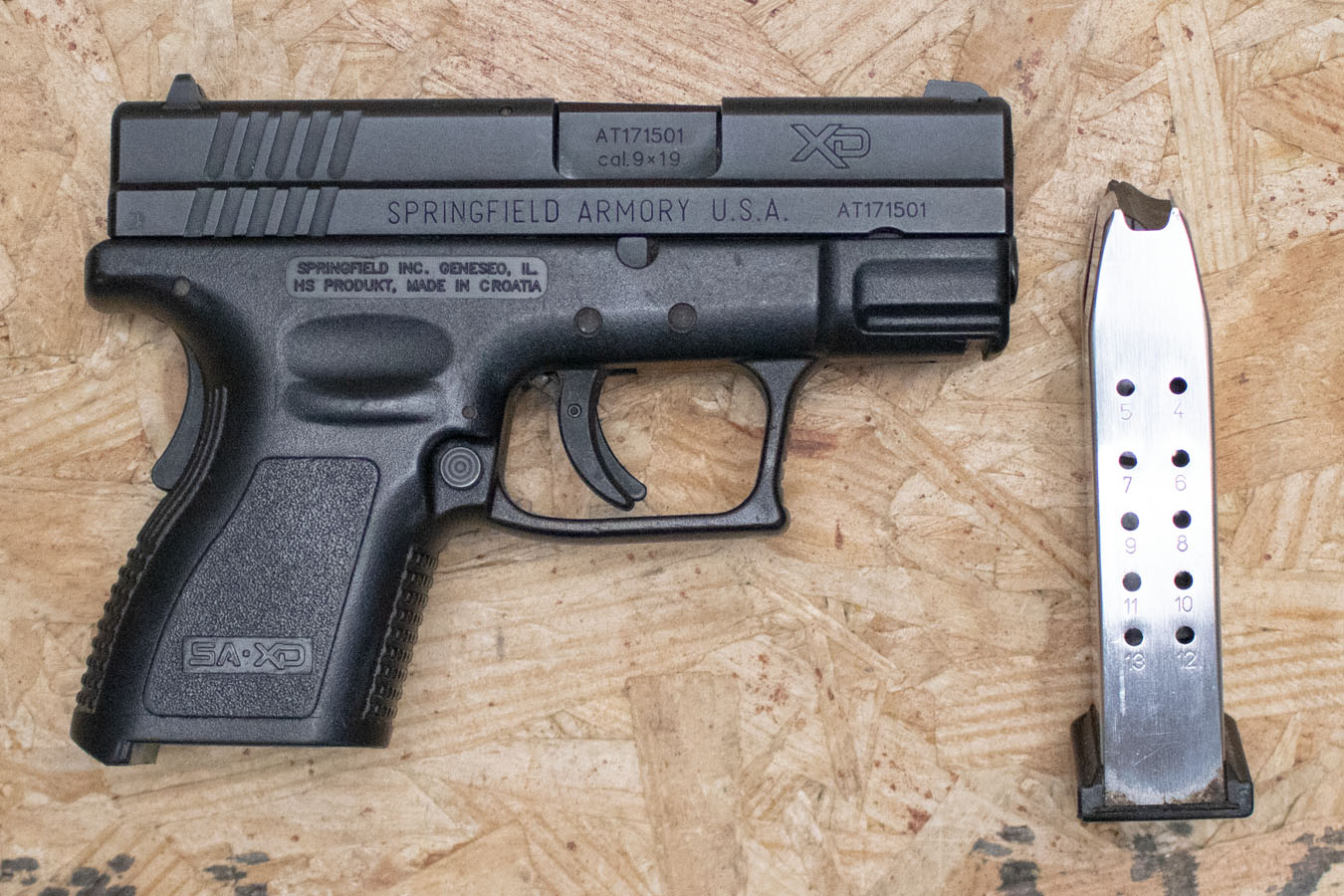 Springfield XD-9 Sub-Compact 9mm Police Trade-In Pistol