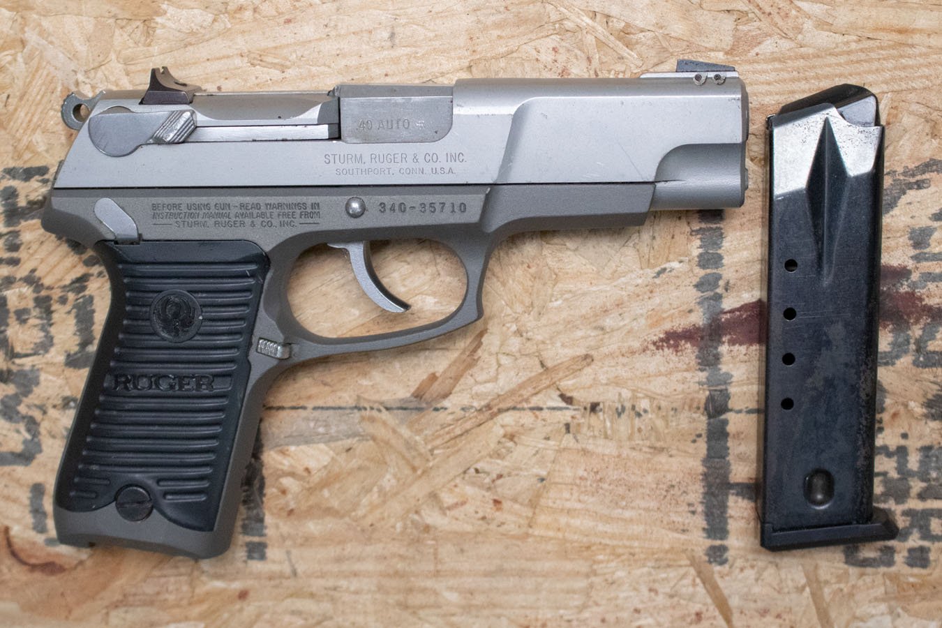 Ruger P91DC 40 S&W Police Trade-In Pistol with Slide Decock