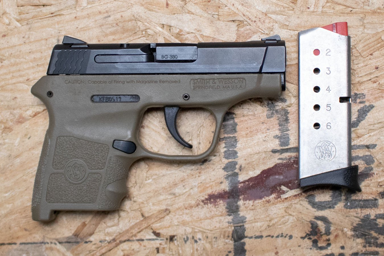 Smith & Wesson MP Bodyguard 380 380ACP Police Trade-In Pistol with FDE Frame
