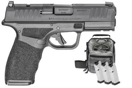 SPRINGFIELD Hellcat Pro 9mm Optics Ready Compact Pistol Package w/ Four Magazines and Gray Bag