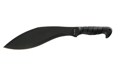 KA BAR KNIVES Kukri 11.5 Inch Black SK-5 Steel Blade/ Black TPR Handle 17 Inch Long Includes Sheath