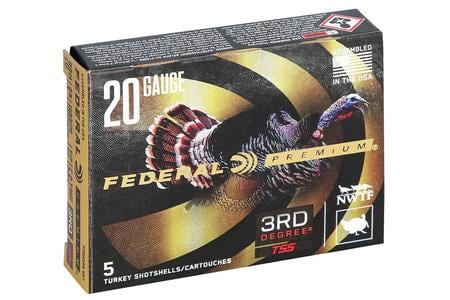 FEDERAL AMMUNITION 20 Gauge 3 Inch 1 7/16 oz - 5,6,7 Shot 3rd Degree TSS 5/Box