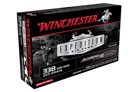 WINCHESTER AMMO 338 Winchester Magnum 225 Grain Accubond CT Expedition Big Game 20/Box