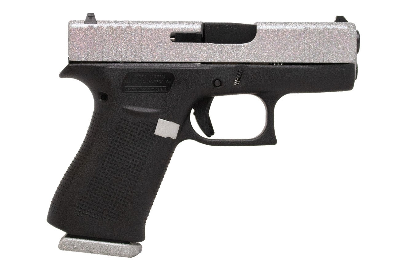 GLOCK 43X 9MM DIAMOND GLITTER GUNZ 3.39 IN BBL