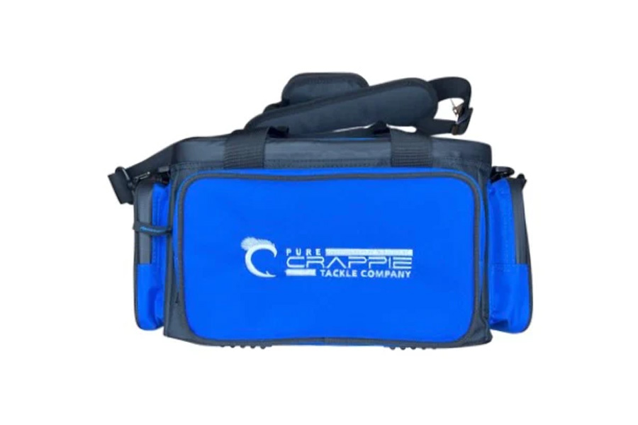 Discount Pure Crappie 3-Tray Fishermans Tackle Bag Blue/Black for