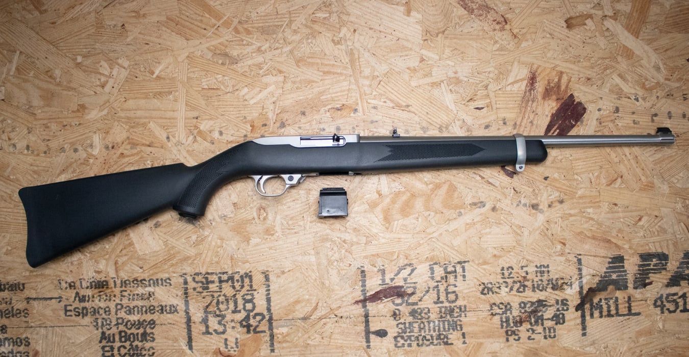 Ruger 10/22 Carbine 22 LR Police Trade-In Rifle w/Stainless Barrel and Synthetic Stock