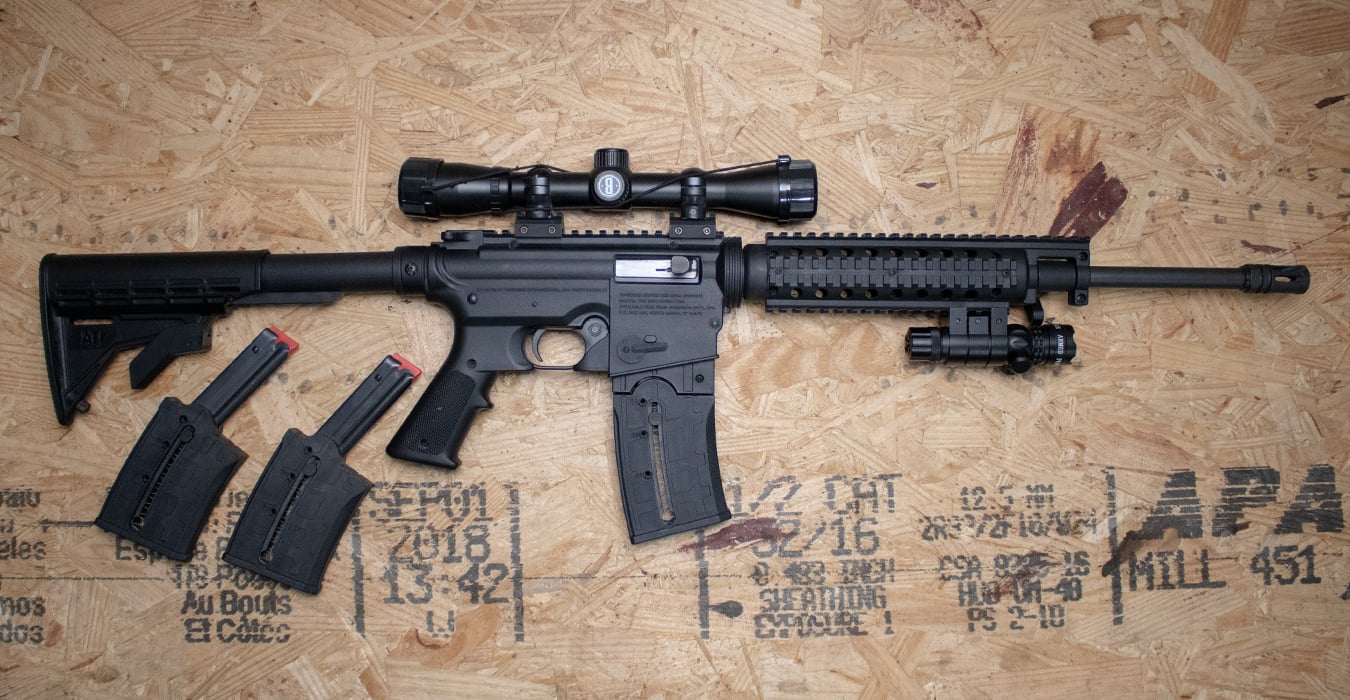 Mossberg 715T 22LR Police Trade-In Rifle with 3 Mags, Laser, and Scope