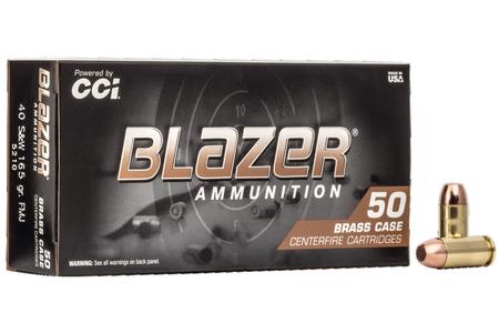 CCI 40SW 165 gr FMJ Blazer Brass 50/Box