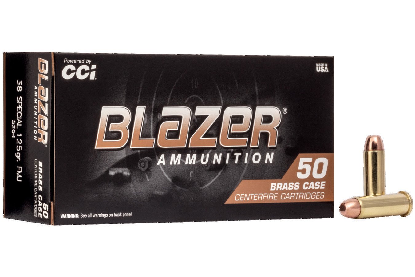 CCI AMMUNITION 38 SPL 125 GR FMJ