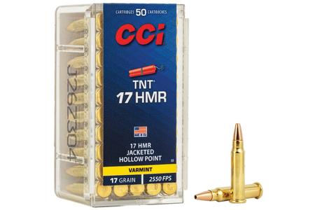 CCI AMMUNITION 17 HMR 17 gr JHP TNT 50/Box