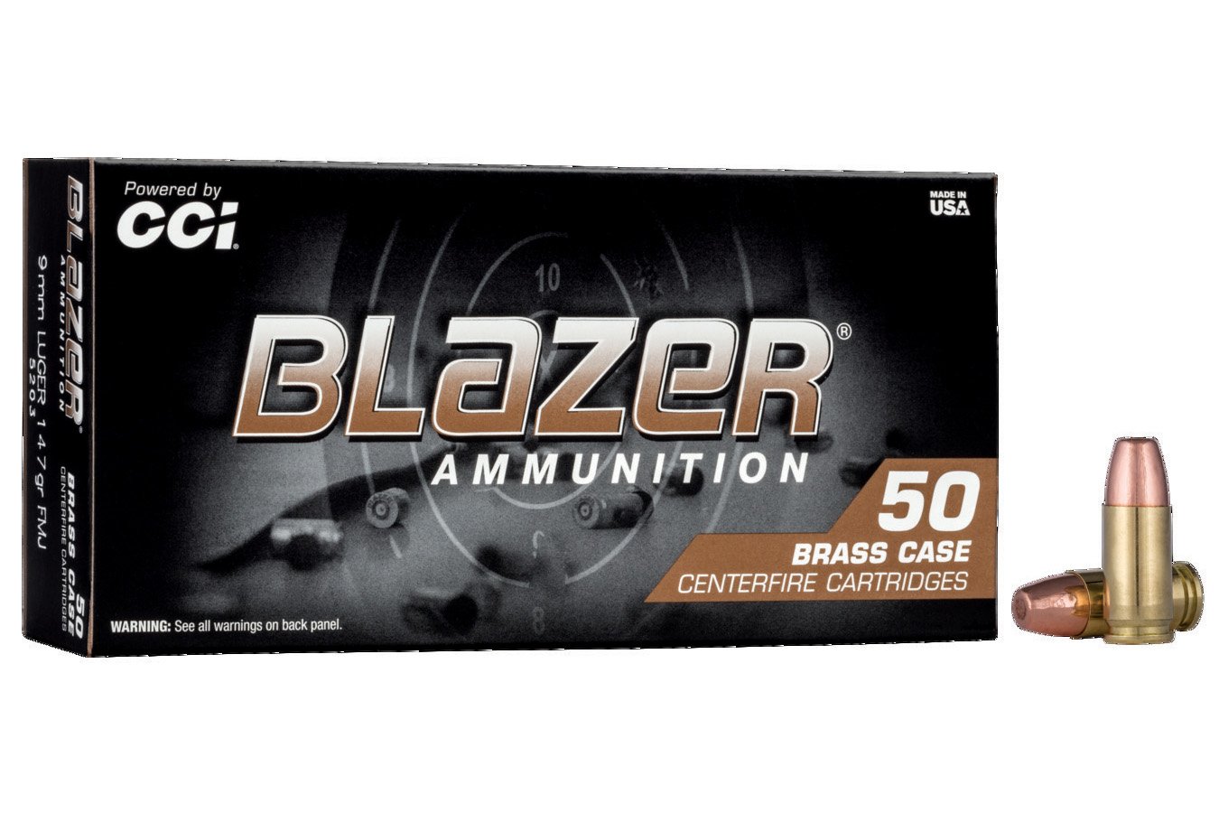 CCI AMMUNITION 9MM 147 GR FMJ