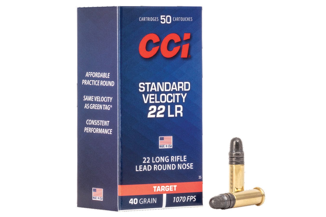 CCI AMMUNITION 22 LR STANDARD VELOCITY 40 GR LRN