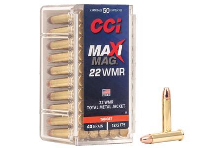 CCI AMMUNITION 22 WMR 40 gr TMJ Maxi-Mag 50/Box