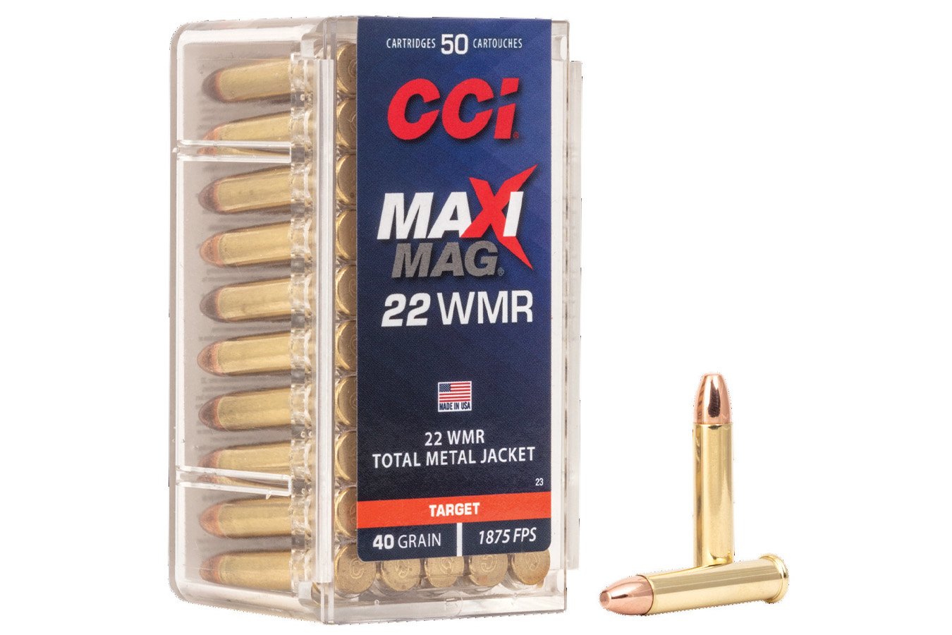 CCI AMMUNITION 22 WMR MAXI MAG 40 GR TMJ