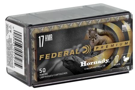 Federal 17 HMR 17 gr Hornady V-Max Vital-Shok 50/Box
