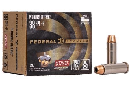 Federal 38 Special +P 129 gr Hydra-Shok JHP Personal Defense 20/Box