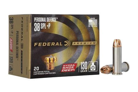Federal 38 Special +P 130 Grain Hydra-Shok Deep HP Premium Personal Defense