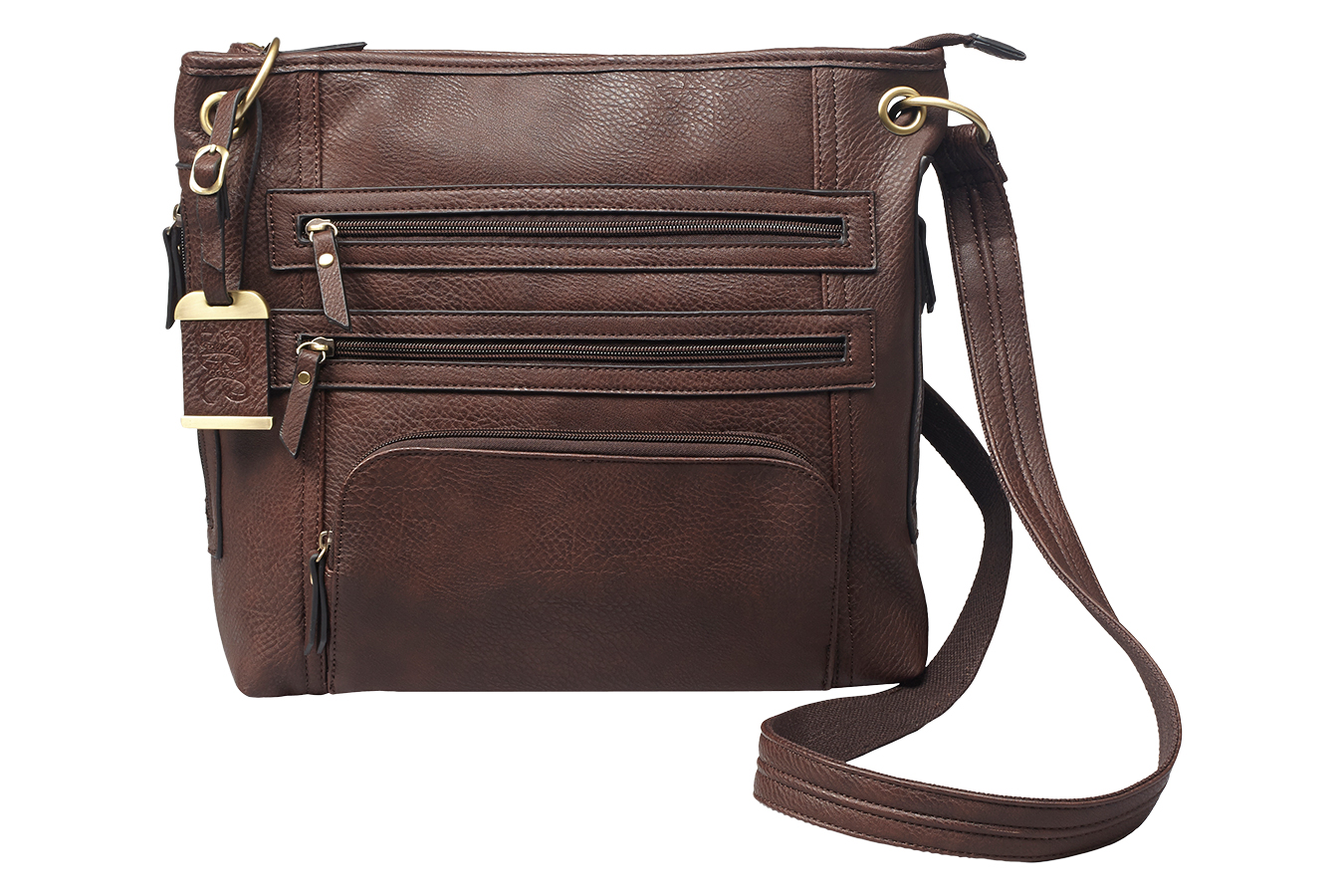 Bulldog Cross Body Purse with Holster Brown Leather | Vance Outdoors