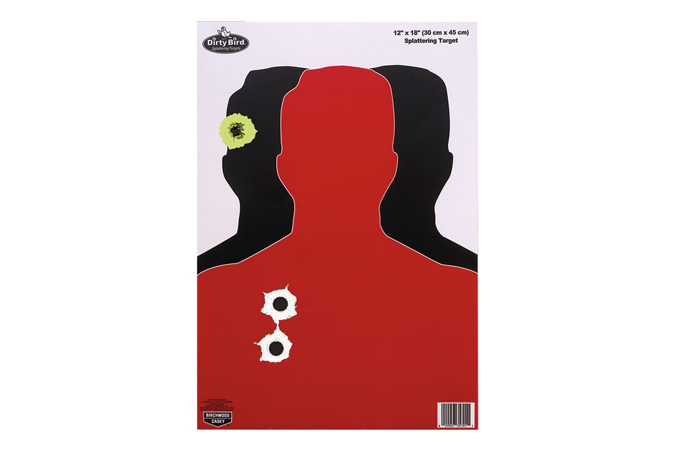 Birchwood Casey Dirty Bird Hanging Heavy Tagboard 12x18 Inch Silhouette Black/Red 8pk