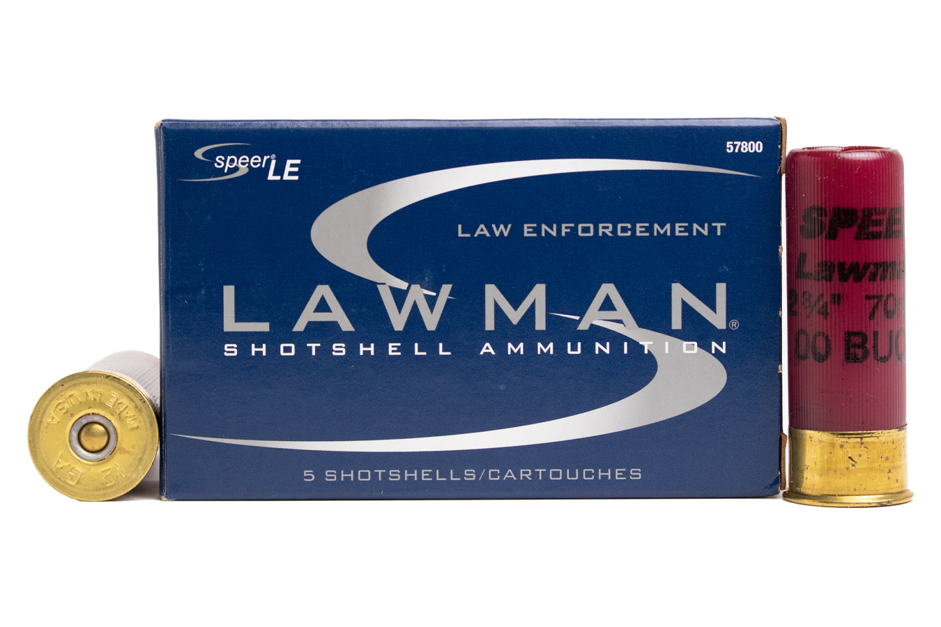 Speer 12 Gauge 2-3/4in 00 Buckshot Lawman Police Trade-In Ammo 5/Box