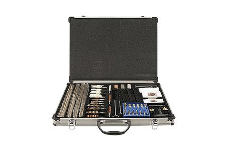 SUPER DELUXE UNIVERSAL GUN CLEANING KIT MULTI-CALIBER/61 PIECES SILVER