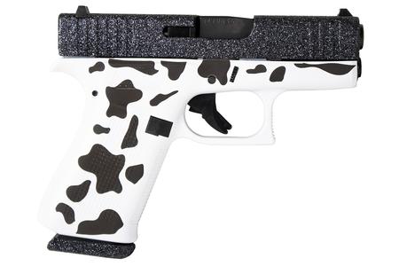 GLOCK 43X 9mm Pistol with Black Glitter Slide and Tactical Cow Finish