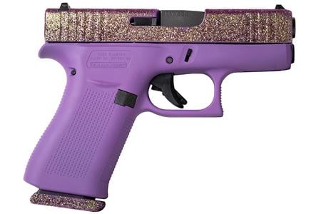 GLOCK 43X 9mm Pistol with Joker Glitter Slide and Colored Frame