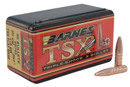 25 CAL 115 GRAIN TSX FLAT BASE TRIPLE SHOCK 50/BOX