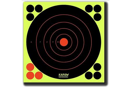 ADHESIVE REACTIVE 8IN BULLSEYE TARGET 6 PACK