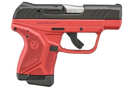 RUGER LCP II 22LR Pistol with 2.75 Inch Barrel and Red Cerakote Frame