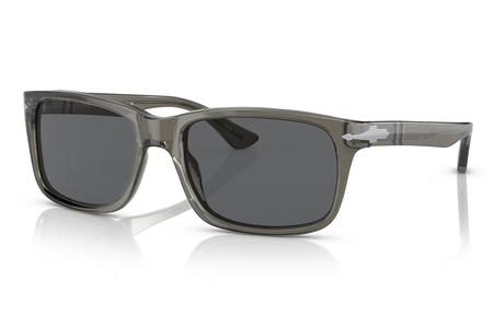 PO3048S SUNGLASSES WITH TRANSPARENT GREY FRAMES AND DARK GREY LENSES